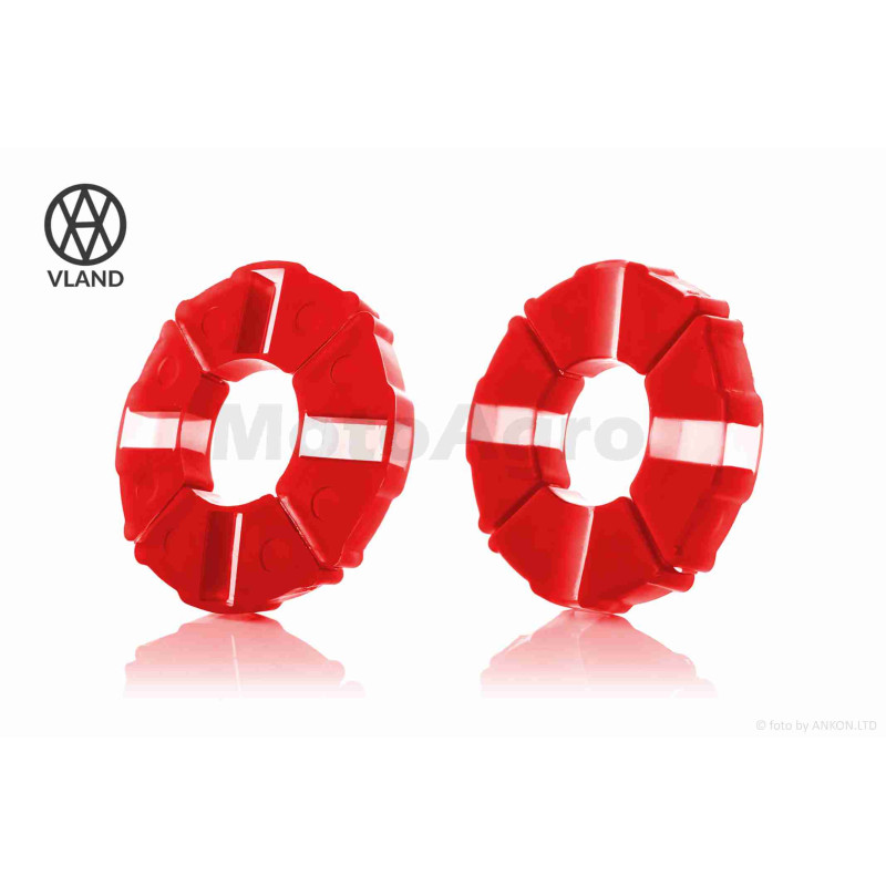 Гумки демпферні колеса  Delta  силікон, червоні  "VLAND"