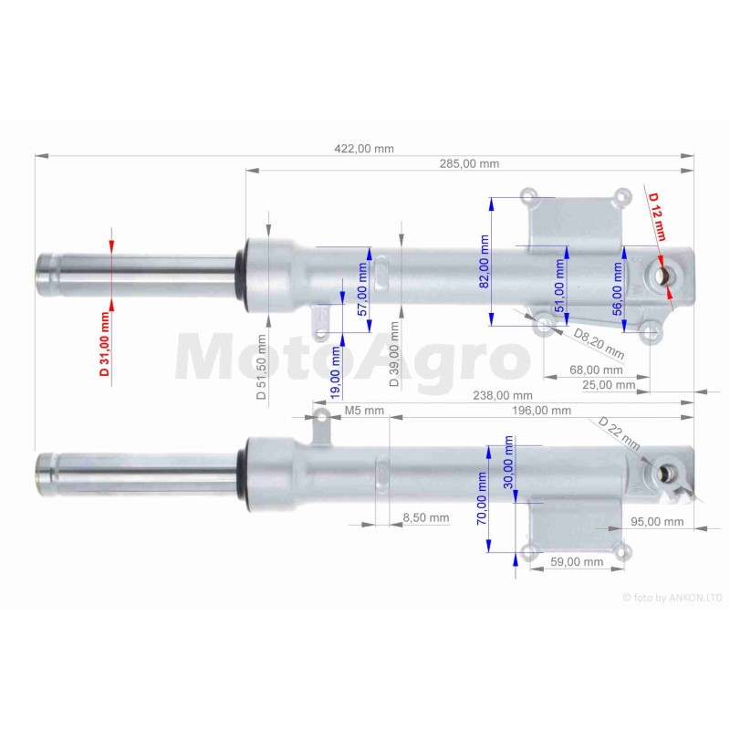 Амортизатори передні (пір'я)  GRAND PRIX  "LIPAI"