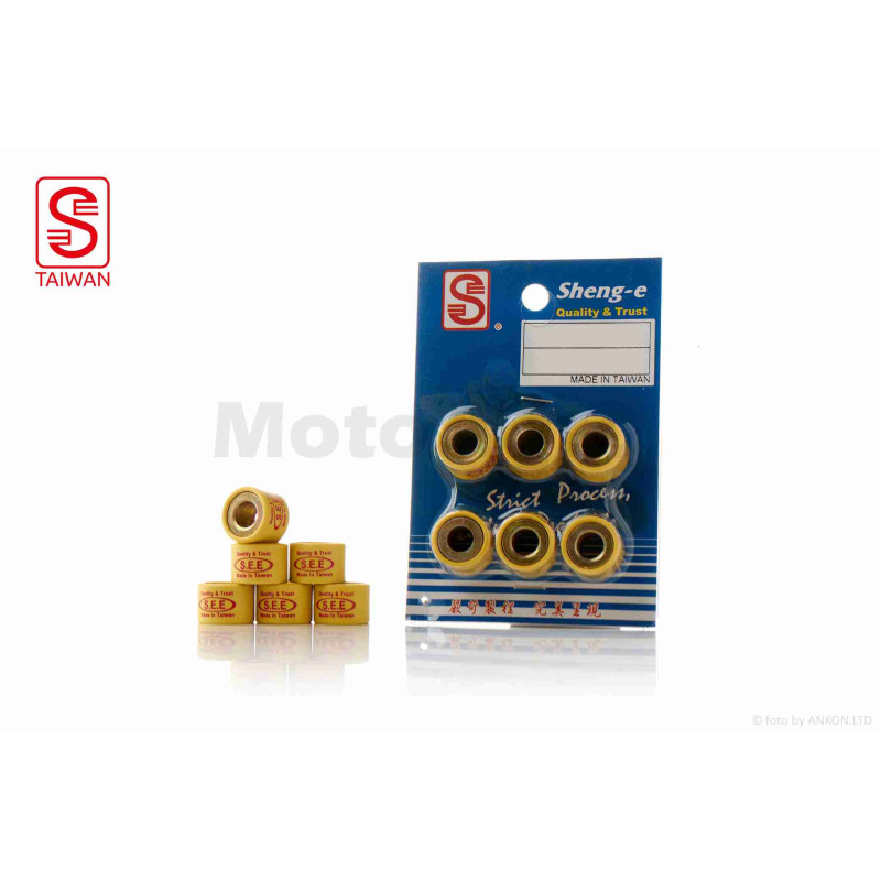 Ролики варіатора  Honda, GY6 50  16-13  13.0g  "SEE"  (Sheng-E)  ТАЙВАНЬ