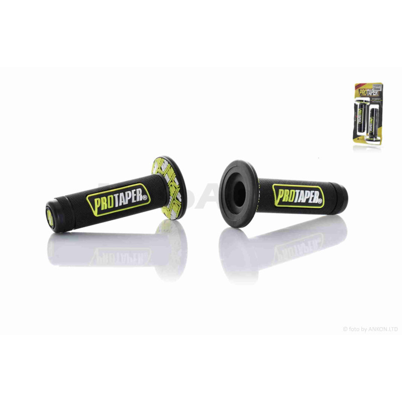 Грипси (ручки керма)  універсальні  #1  "PRO TAPER"  (чорно-жовті)