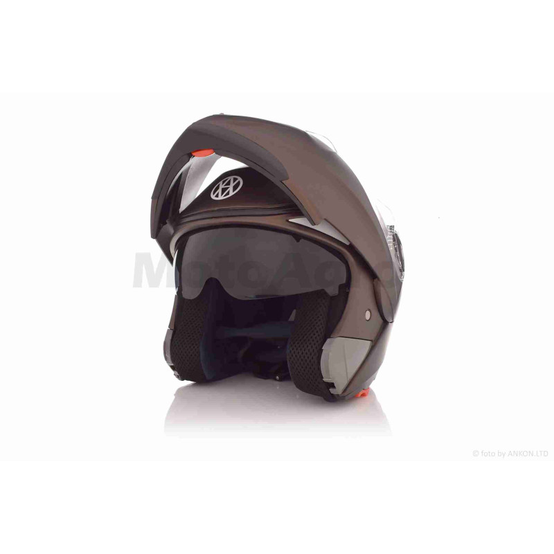 Шолом трансформер  "VLAND"  #158, бронзовий матовий, окуляри, L