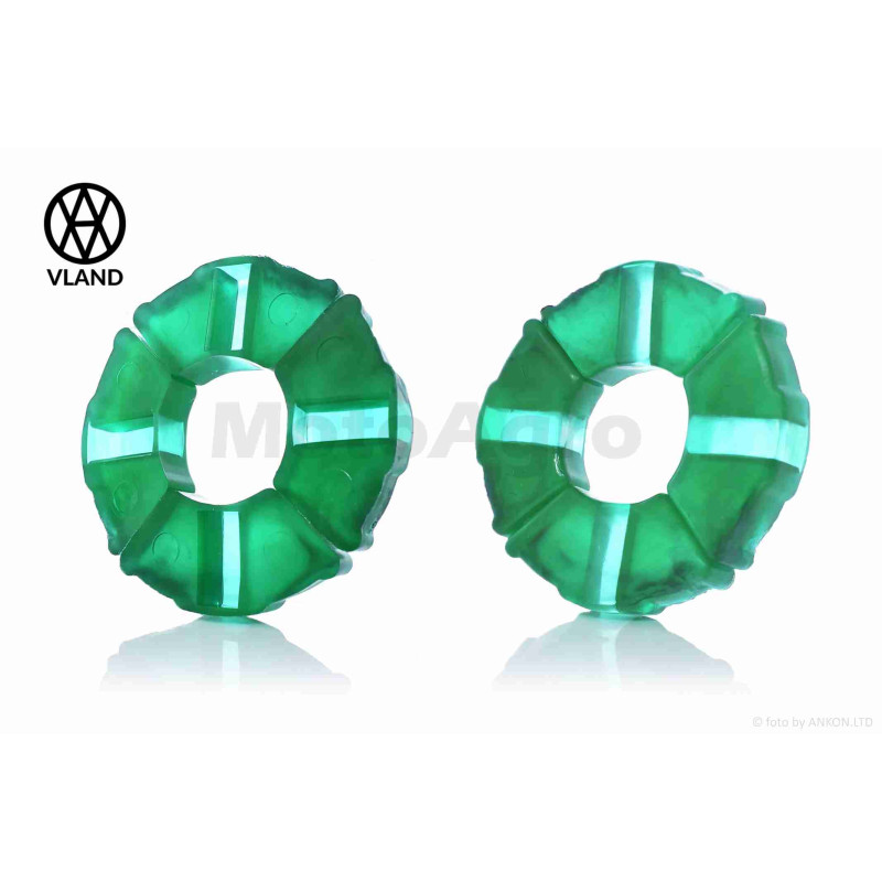 Гумки демпферні колеса  Delta  силікон, зелені  "VLAND"