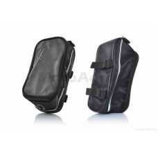 Сумка на велосипед на раму світловідбиваючий кант чорна.