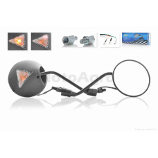 Дзеркала на мопед дельта M8/10 R+R круглі чорні з поворотами "LIPAI"