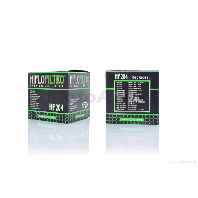 Фільтр масляний мото  HF204  D65/H64  чорний  "HIFLO"  ТАЙЛАНД