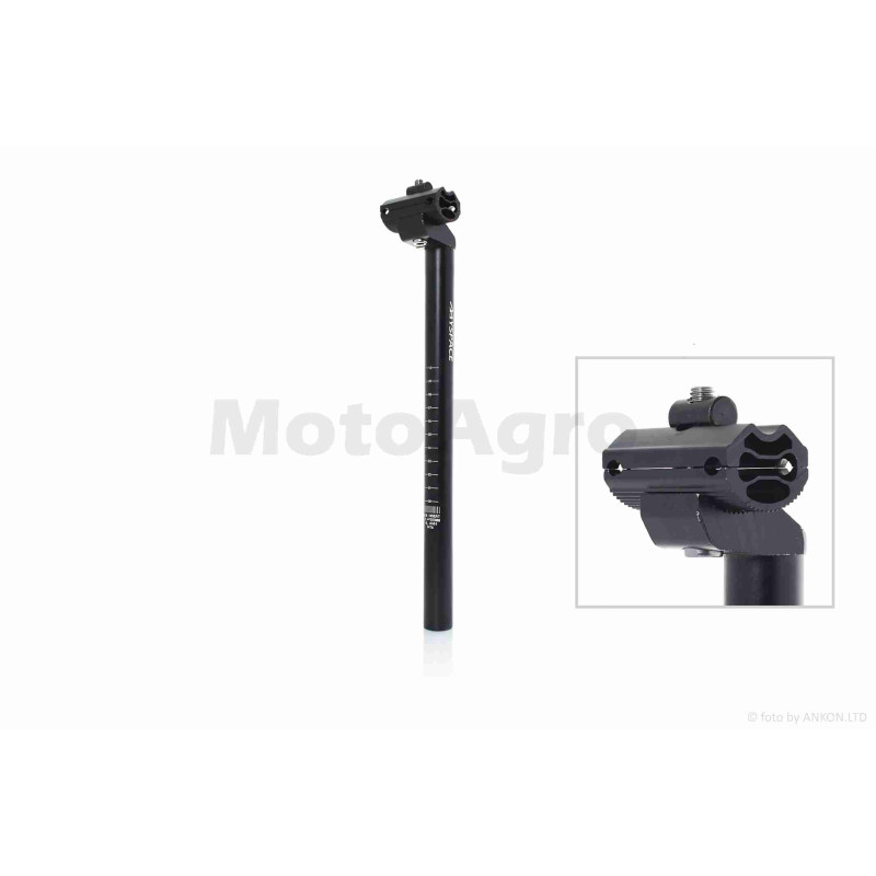 Труба підсідельна вело  L-350, D-25.4, чорна з кріпленням  #ZG-004 "MYSPACE"