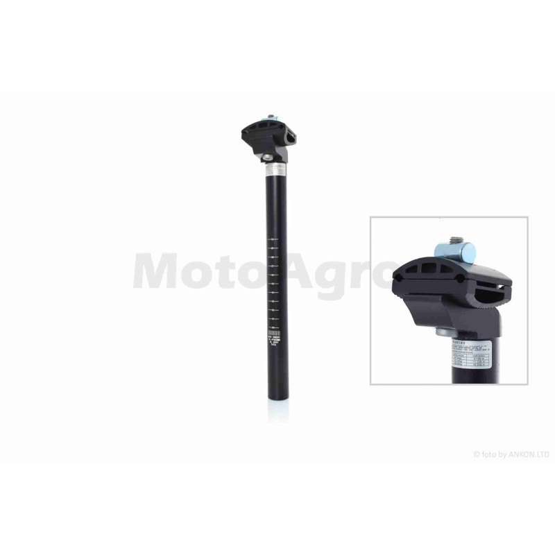 Труба підсідельна вело  L-300, D-25.4, чорна  з кріпленням  #ZG-002