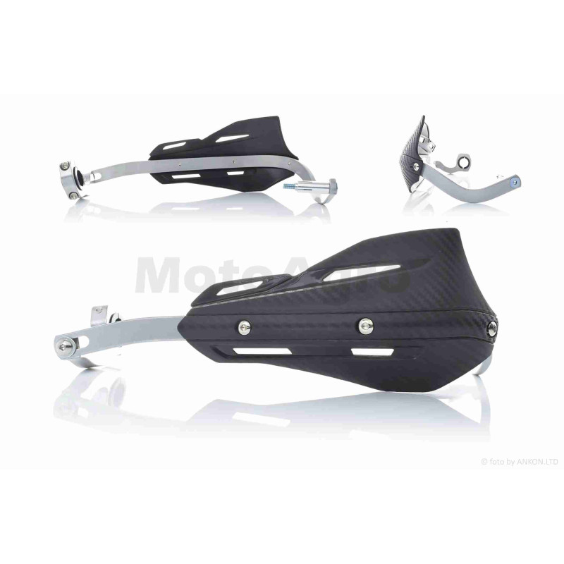 Захист рук на кермо (пара)  мото  #33  "FHS" (чорний)