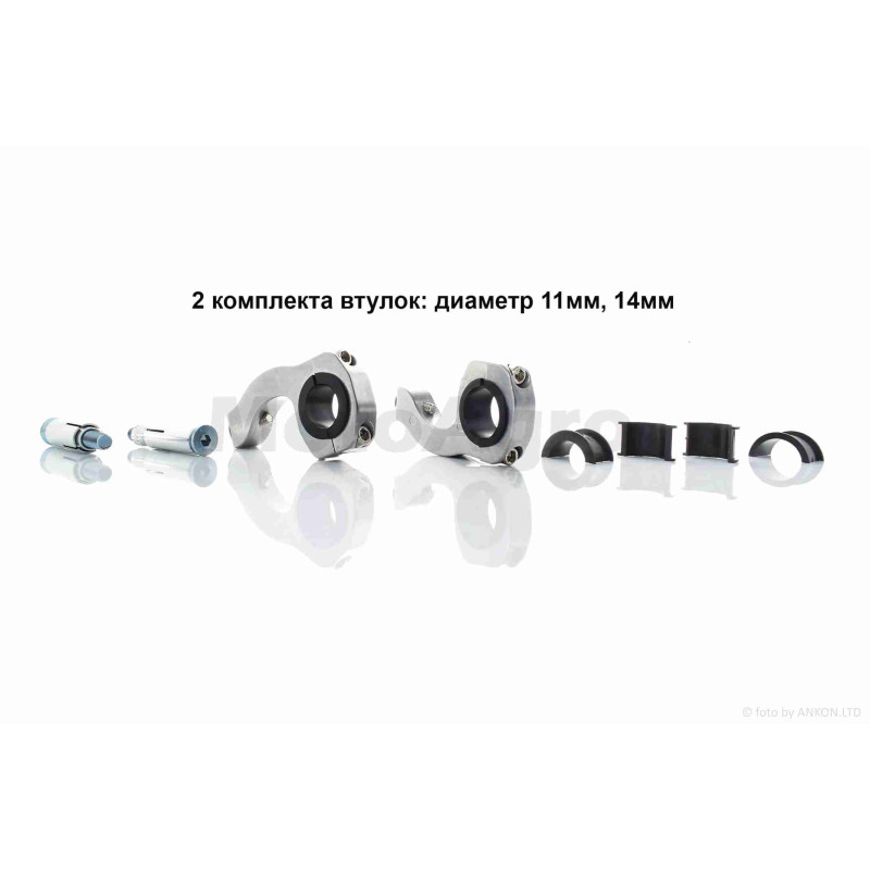 Захист рук на кермо (пара)  мото  #33  "FHS" (чорний)