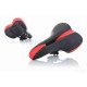 Сідло вело  спортивне з вентиляцією, чорно-червоне  #SD-7100