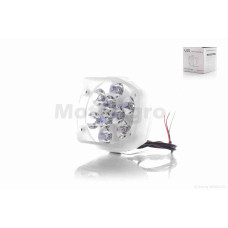 Фара додаткова діодна квадратна з козирком 9 діодів габарит 2 кольори 4 режими