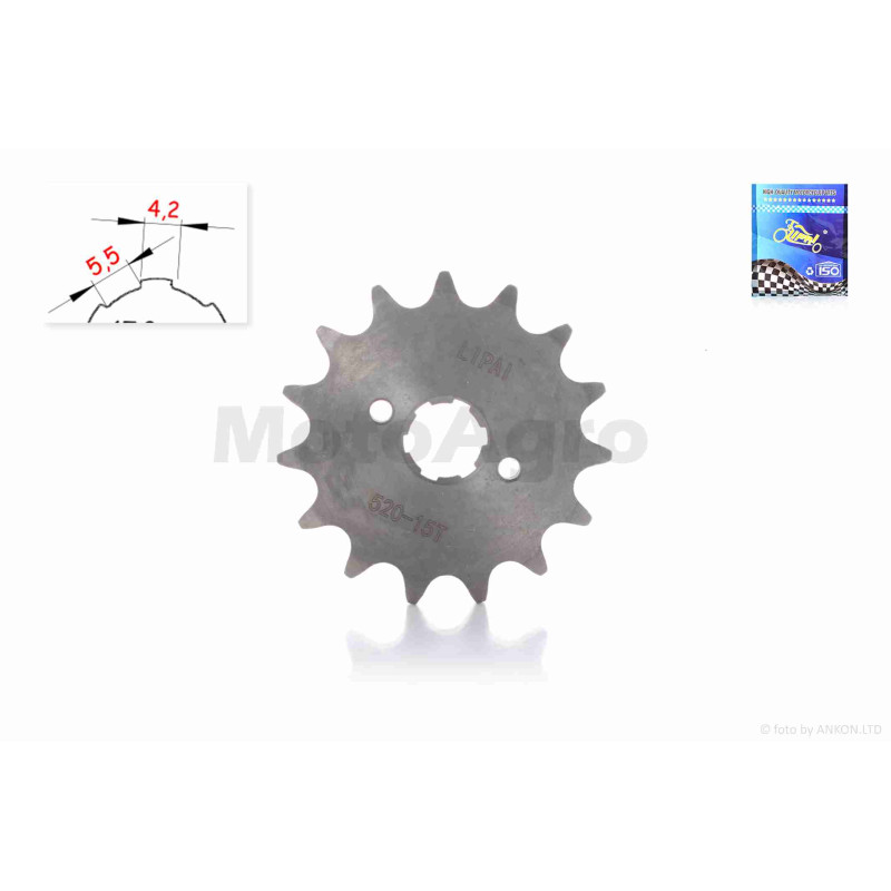 Зірка трансмісії передня  CB/CG  520-15T  вузька посадка