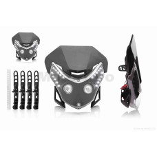 Обтічник з фарою універсальний +габарит 20 діодів +кріплення чорний