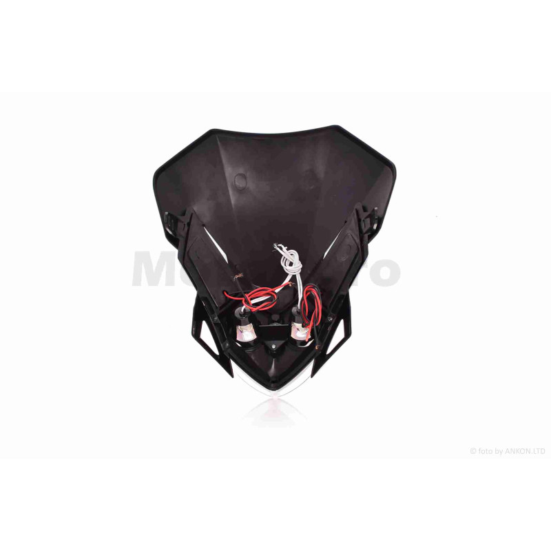 Обтічник з фарою  універсальний  +габарит  20 діодів  +кріплення  чорний