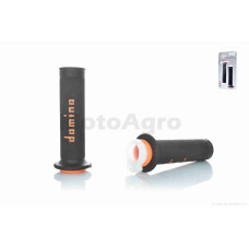 Грипсы (ручки руля) универсальные 5 "DOMINO" (черно-оранжевые)