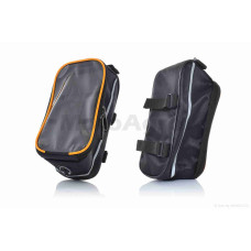 Сумка на велосипед на раму світловідбиваючий кант жовта