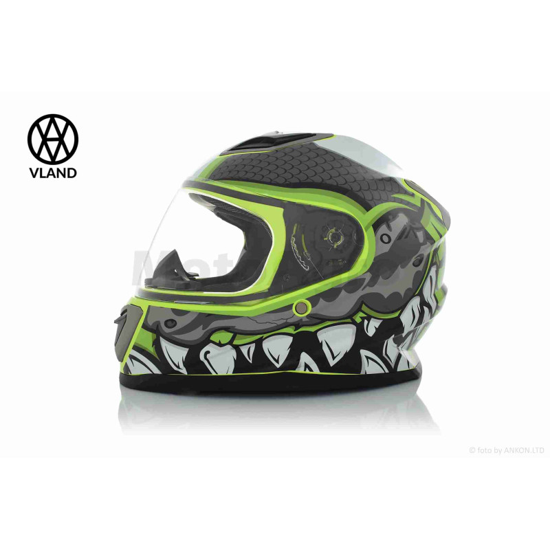 Шолом інтеграл  "VLAND"  #M62-Dino  зелений, L