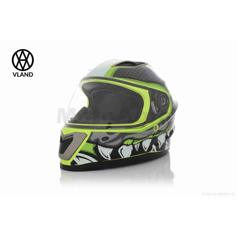 Шолом інтеграл  "VLAND"  #M62-Dino  зелений, L