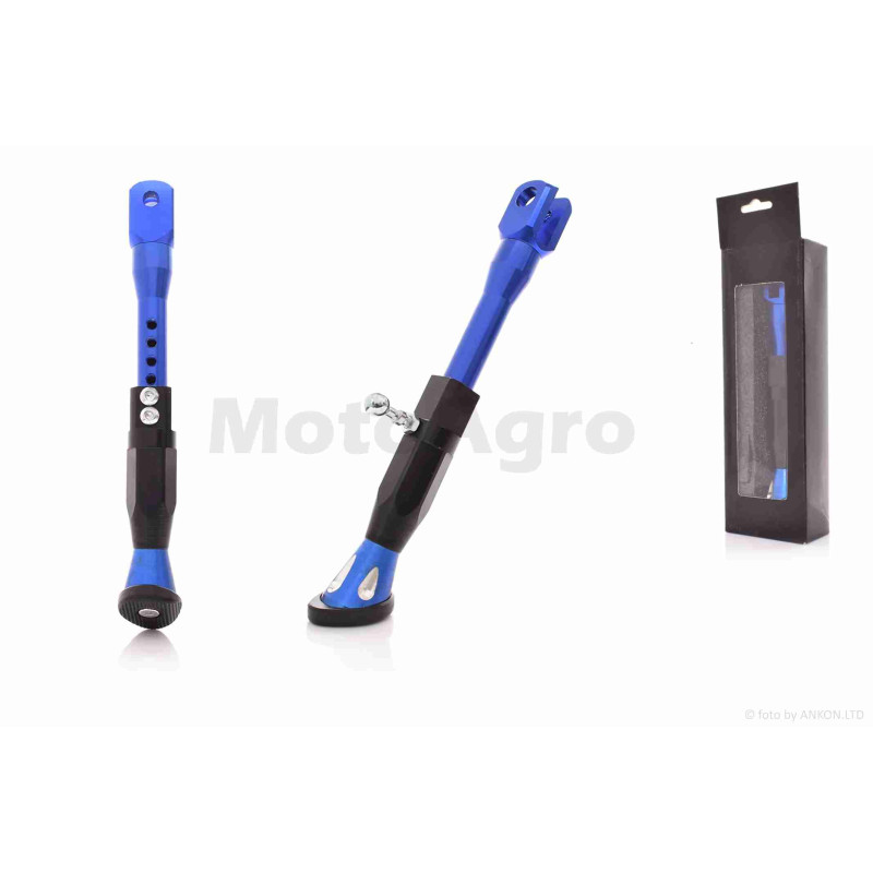 Підніжка стоянкова бічна універсальна, стайлінгова, алюміній, синя