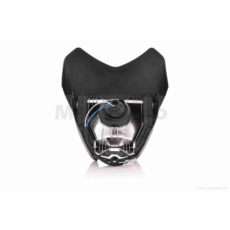 Обтічник з фарою універсальний  35/35W  чорний мат