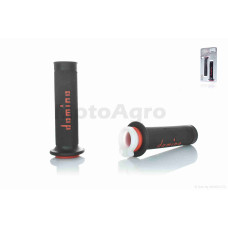 Грипсы (ручки руля) универсальные 5 "DOMINO" (черно-красные)