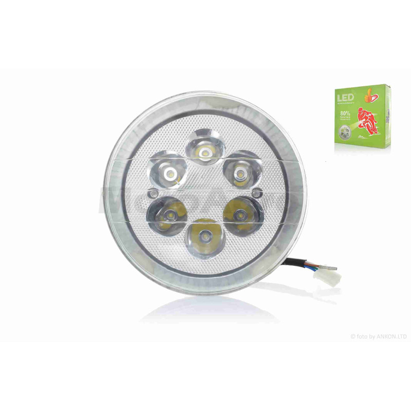 Модуль світлодіодний у фару  ZS125/150  круглий, D170, 6 діодів  зі склом