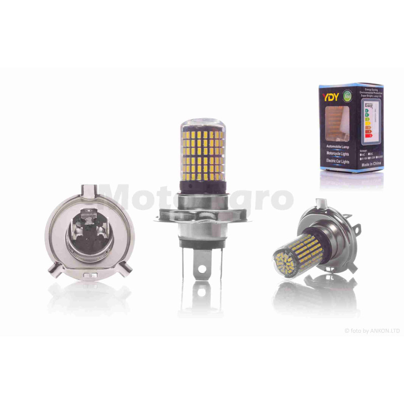 Лампа фари діодна  H4  9-85V  144 кристала  "YDY"