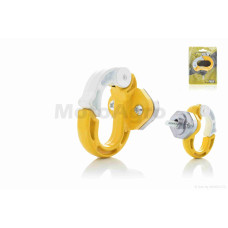 Крюк багажний з карабіном (жовто-білий)