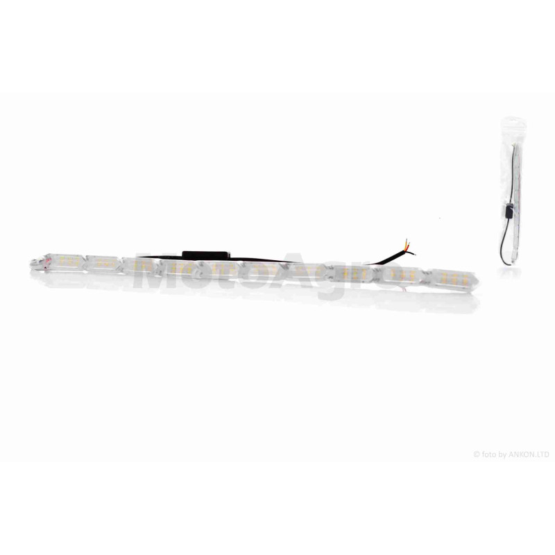 Стрічка світлодіодна режим синього ДХО + жовтий поворот, 10 секцій, 300mm