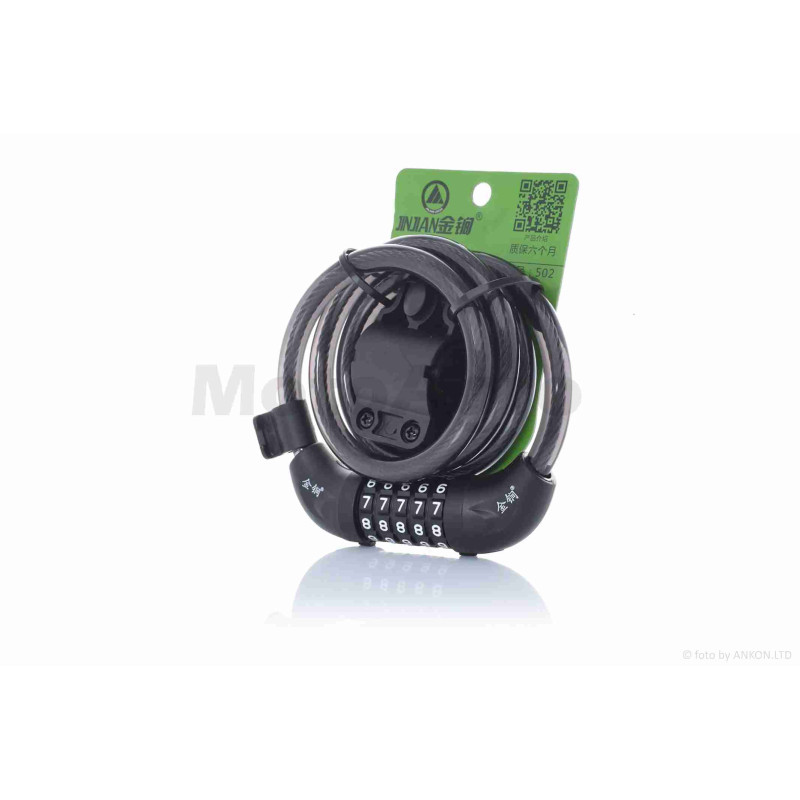 Трос протиугінний  L1150, d11, кодовий замок, кріплення на раму  #SUO-002