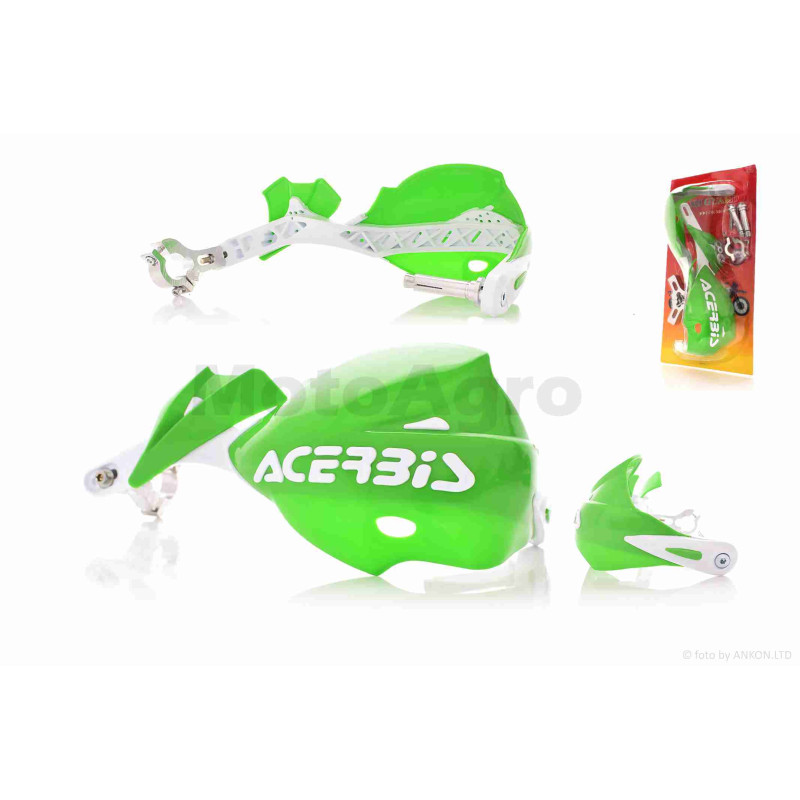 Захист рук на кермо (пара)  мото  #6  "ACERBID"  (зелений)