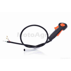 Ручка керма коси права (газу) +кермо (прогумована ручка) 26