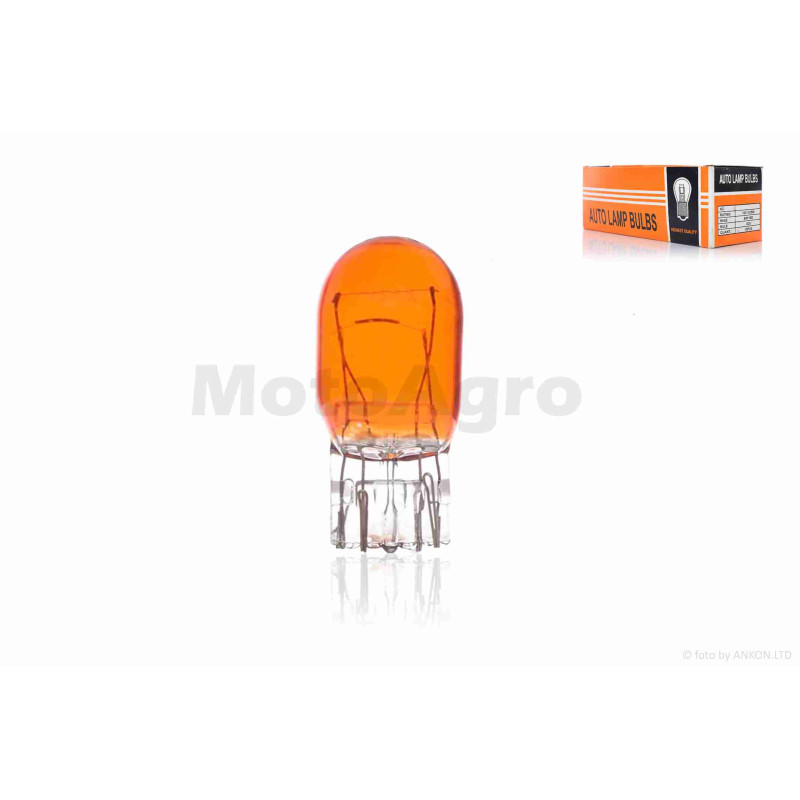 Лампа стопа безцокольна  T20  12V 21/5W  помаранчева