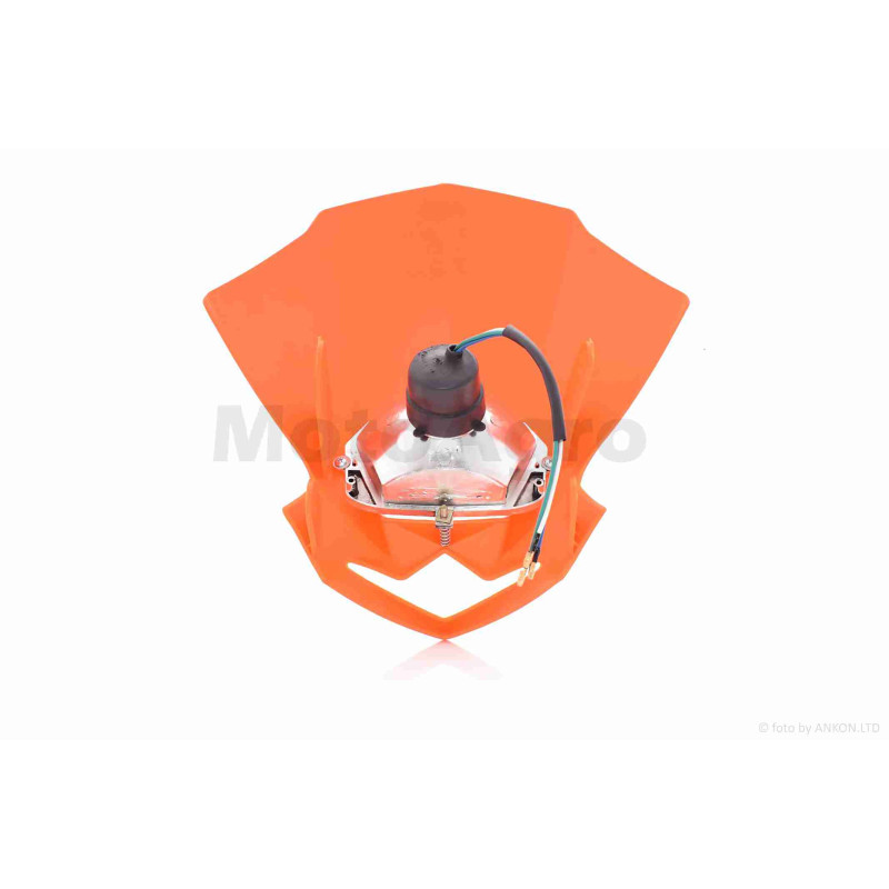 Обтічник з фарою  універсальний  35/35W  +кріплення  помаранчевий