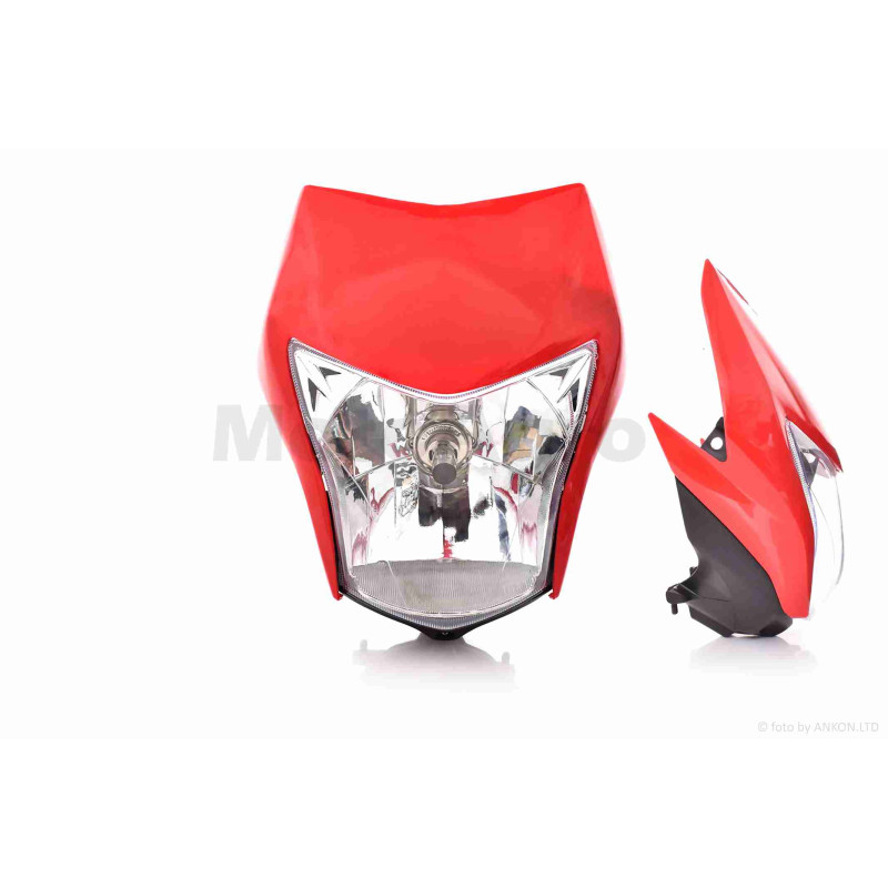 Обтічник з фарою  HONDA XL150L  червоний  (35/35W)