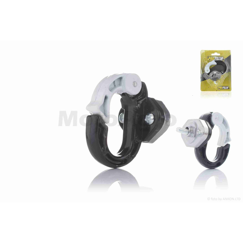 Гачок багажний  з карабіном  (чорно-білий)