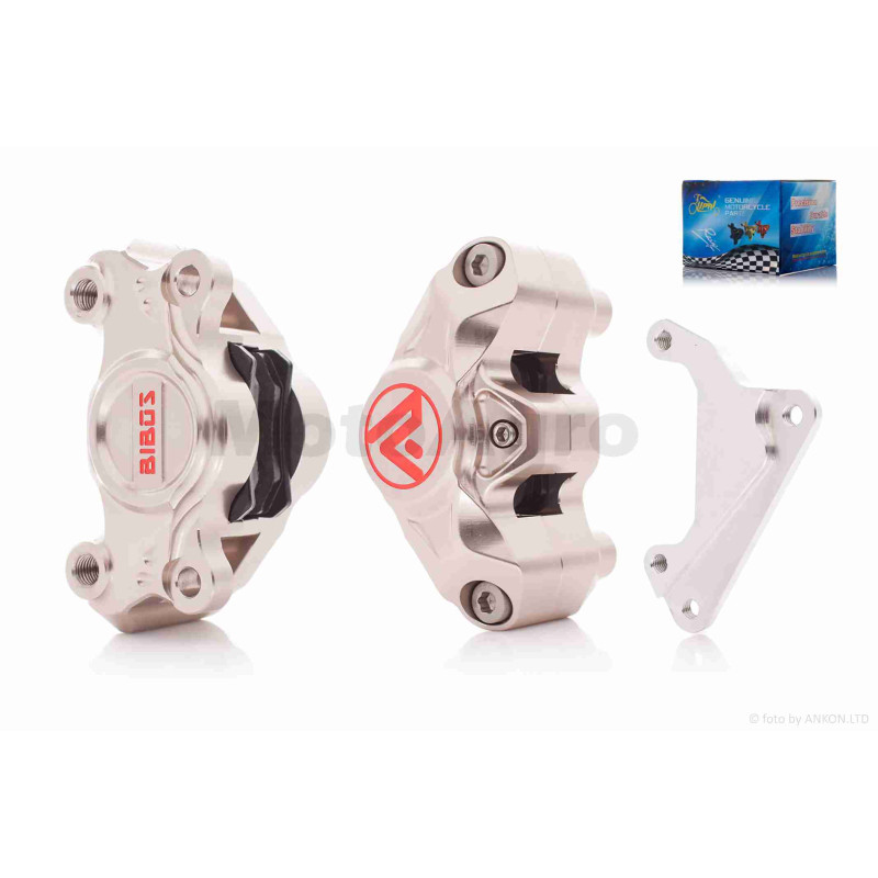 Супорт гальмівний  тюнінг  передній, двопоршневий (опозитний)  "LIPAI"  (сріблястий)