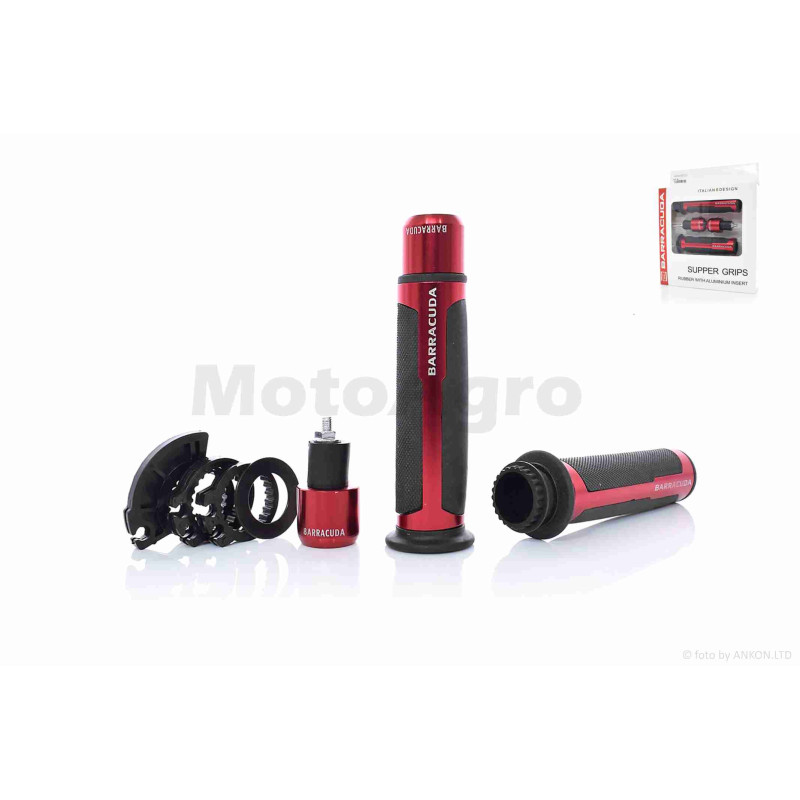 Грипси (ручки керма)  універсальні  "BARRACUQA"  #HP6  (червоні)