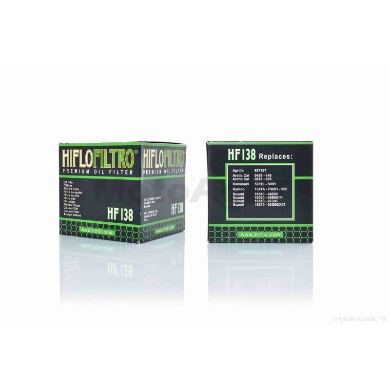 Фільтр масляний мото  HF138  чорний  D68/H65  "HIFLO"  ТАЙЛАНД