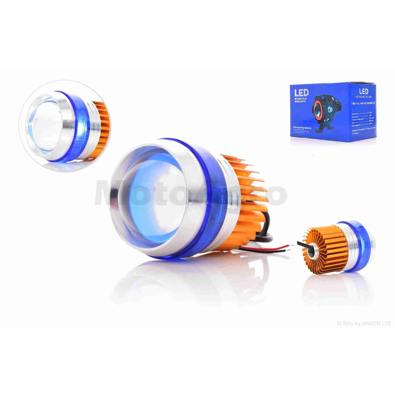 Фара додаткова  діодна, кругла, D55, 1 діод, лінза