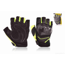 Рукавички мото "BERUFENN" BF1903D без пальців XXL зелені