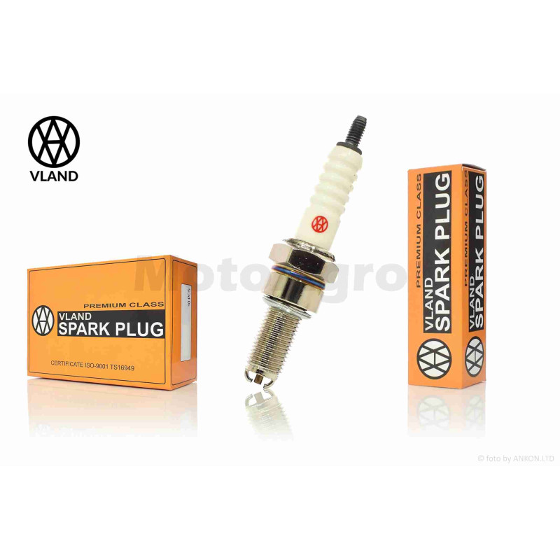 Свічка запалювання  4T  M10x1.00  L19  CR8EK  2 анода  "VLAND"  (OKO)  ТАЙВАНЬ  (DIO AF56/57/63, SH150)
