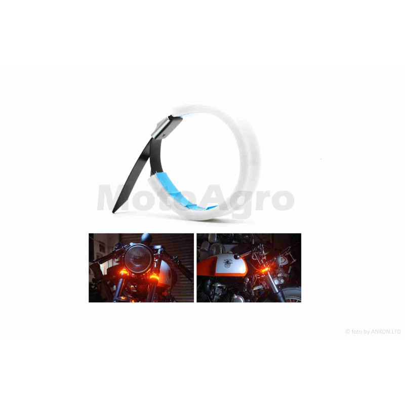 Стрічка світлодіодна для амортизаторів силікон, металева стрічка, жовта [2шт]