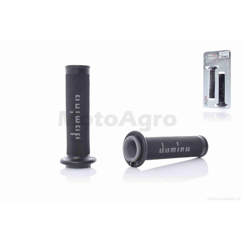 Грипси (ручки керма)  універсальні  #5  "DOMINO"  (чорно-сірі)