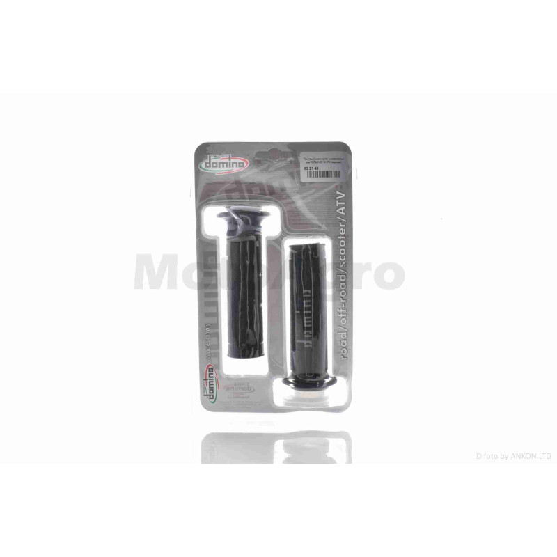 Грипси (ручки керма)  універсальні  #5  "DOMINO"  (чорно-сірі)