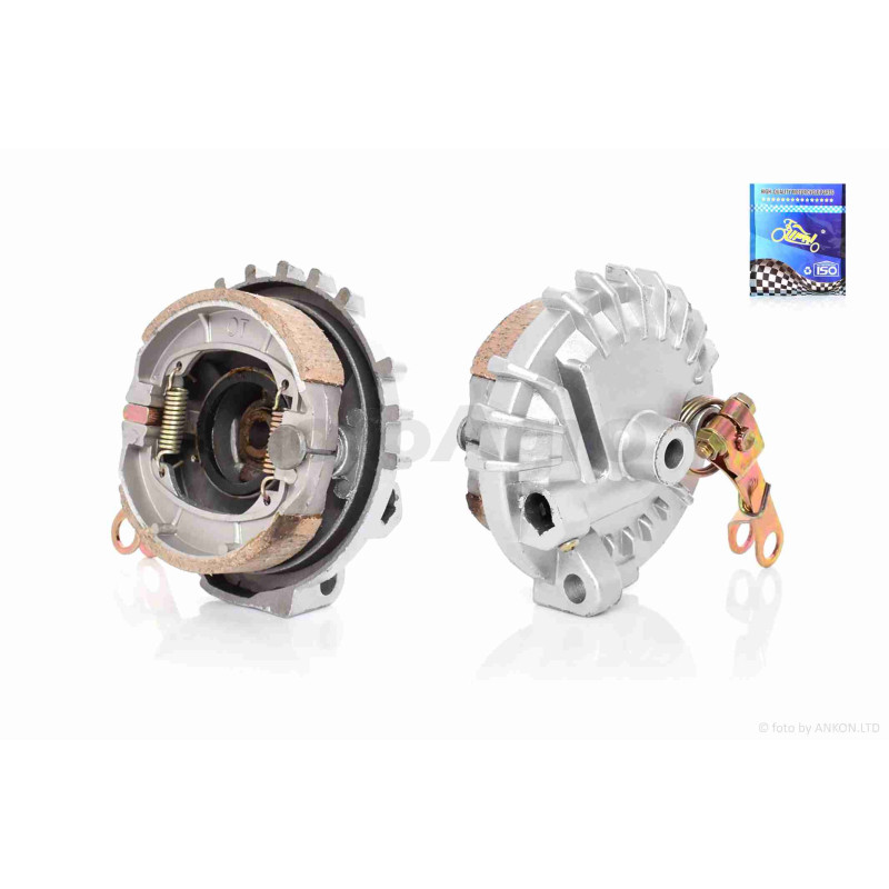 Кришка барабана гальмівного (перед)  JOG, NAVIGATOR  +колодки  "LIPAI"