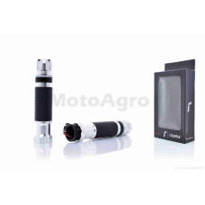 Грипсы (ручки руля) универсальные диодные габариты белые "RIZOMA" HP7 (серебро)