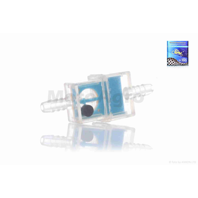 Фільтр паливний  d6, L66  прямокутний, пластиковий елемент, магніт (різнокольорові)