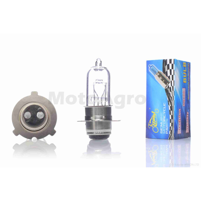 Лампа фари  P15D-25-3  12V25/25W  3 вуса, біла  "LIPAI"