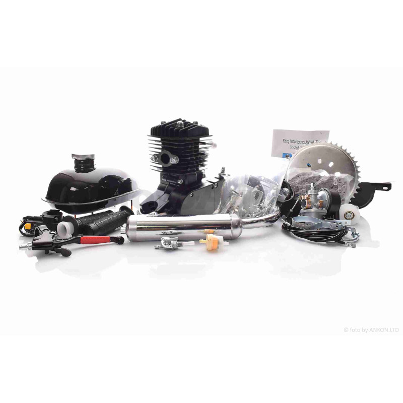 Двигун  веломотор  2T 80сс  без стартера, у зборі  "SDTW"